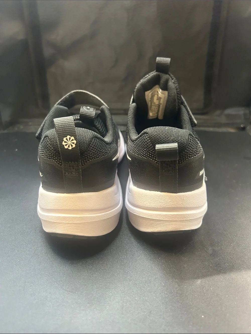 Nike Kids Black Sneakers with White Swoosh